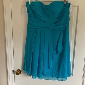 David’s bridal bridesmaid dress- size 14. Blue